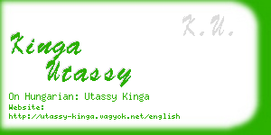kinga utassy business card